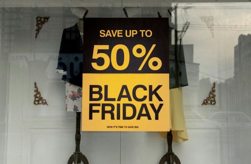 Black Friday sale sign up to 50% off, image credits: Ashkan Forouzani / UNSPLASH