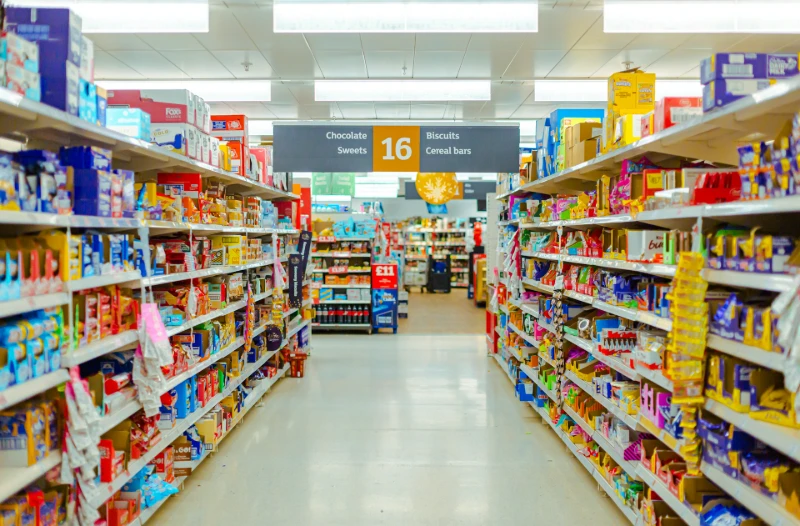 Food Stamps SNAP Benefits grocery aisle, image credits: Jack Lee / Unsplash