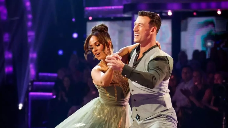 Kai Widdrington dancing with Vicky Pattison. Image credits: BBC