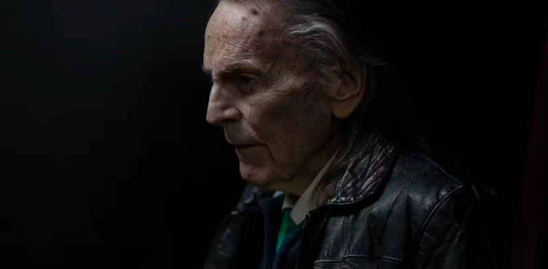 Gordon Lightfoot in a black leather jacket, portrait with dramatic lighting. Credits: Gordon Lightfoot