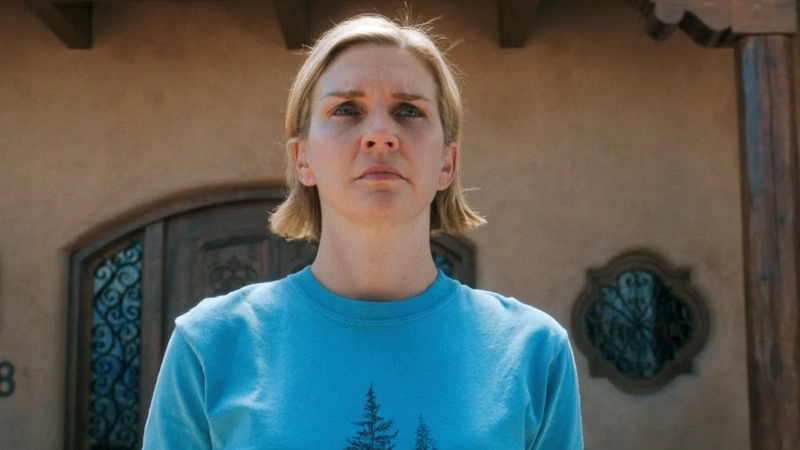 Pluribus character in blue shirt close-up, image credits: Apple TV+