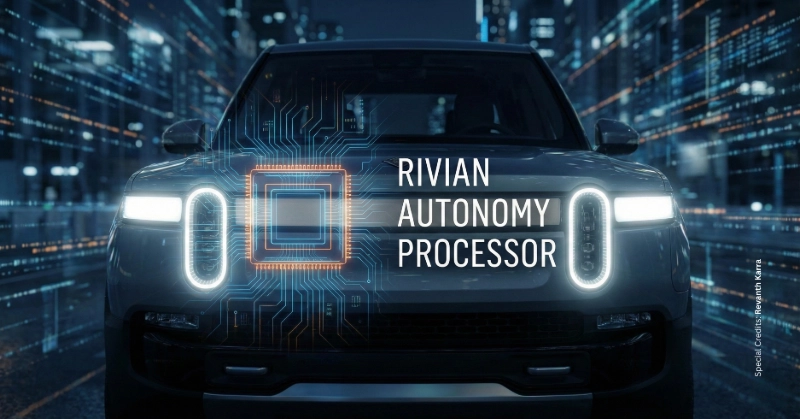 Rivian Autonomy Processor. Image Credits: Revanth Karra