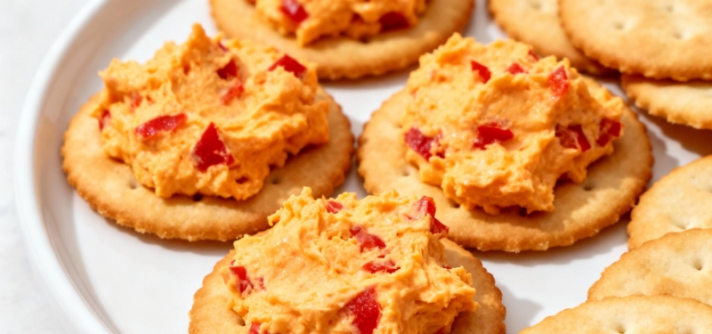 Pimento Cheese with Crackers. Image Credits: Revanth Karra
