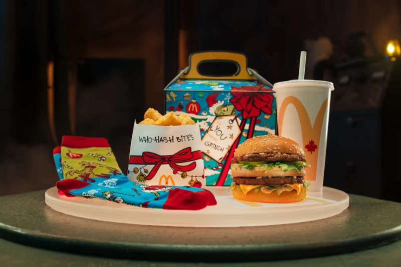 McDonalds Grinch meal. Image Credits: McDonald's