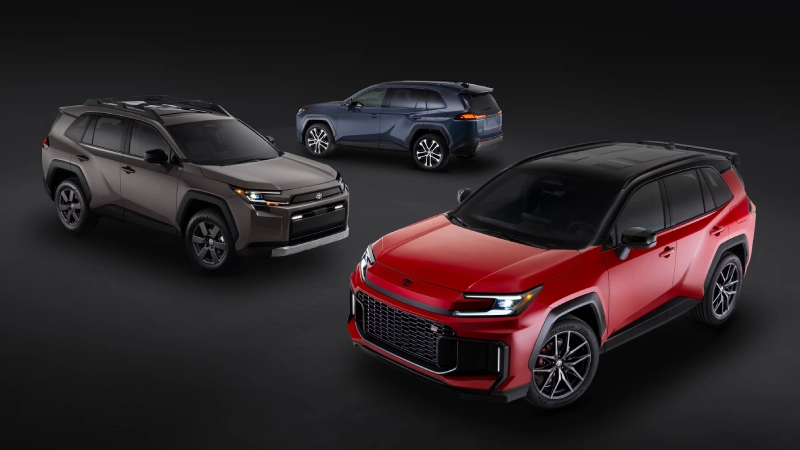 2026 Toyota RAV4 Hybrid: Core, Rugged, and Sport trims lineup.