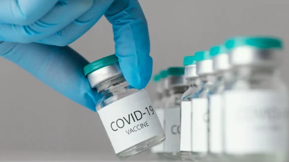 COVID vaccines: vials prepared for vaccination.