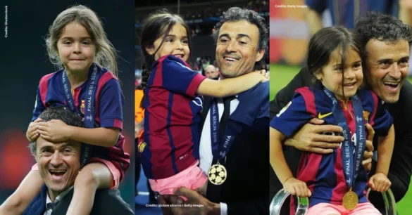 Xana Luis Enrique: father daughter Champions League 2015 celebration compilation photos.