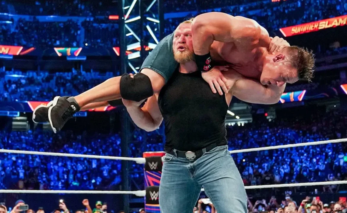 Brock Lesnar: F-5 to John Cena in WWE SummerSlam match.