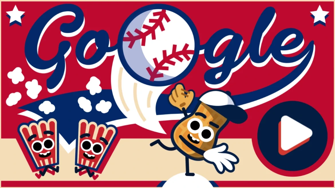 Google Baseball interactive doodle, credits Google