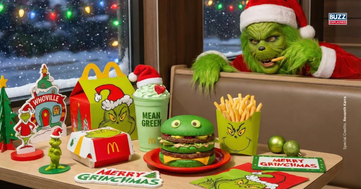 Festive McDonalds Grinch meal. Image Credits: Revanth Karra