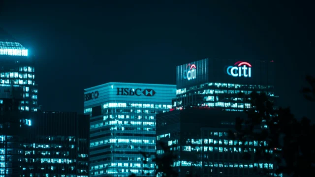 The exterior of a central bank building