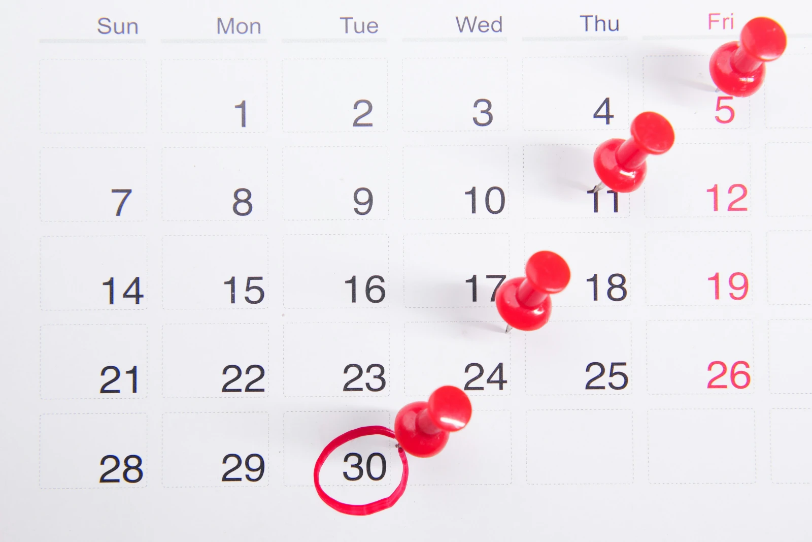 A calendar open at the month of February